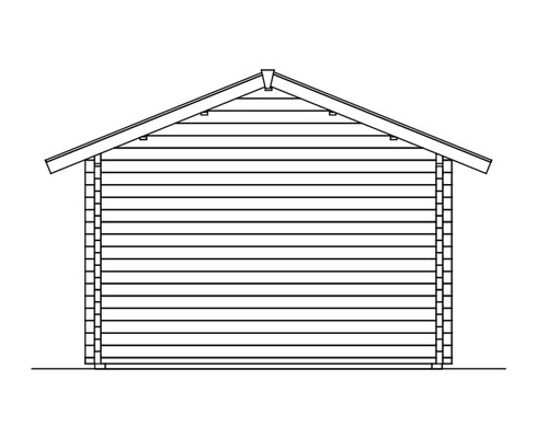 Abbildung eines Gerätehauses aus Holz