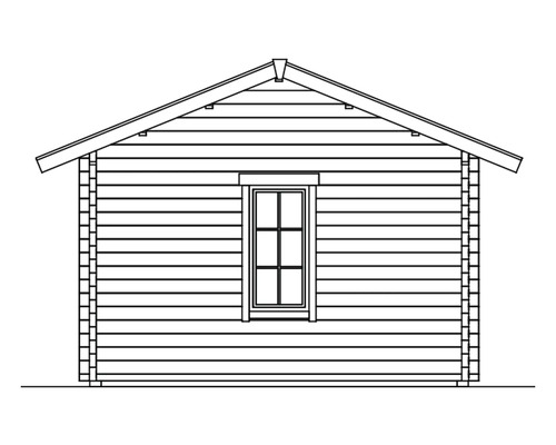 Abbildung eines Gartenhauses mit Fenster