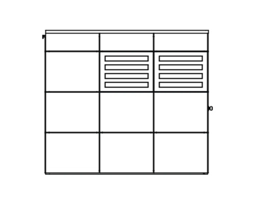 Schrankkorpus mit Einlegeböden