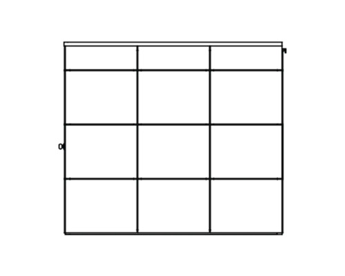 Regalrahmen mit neun Fächern