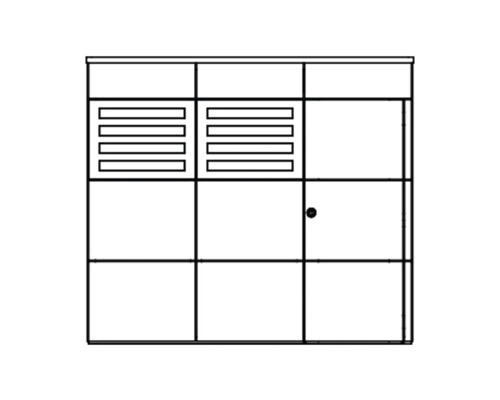 Gartengeräteschrank mit Tür und Lüftungsgittern