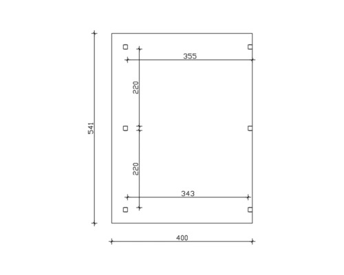 Technische Zeichnung mit Maßangaben