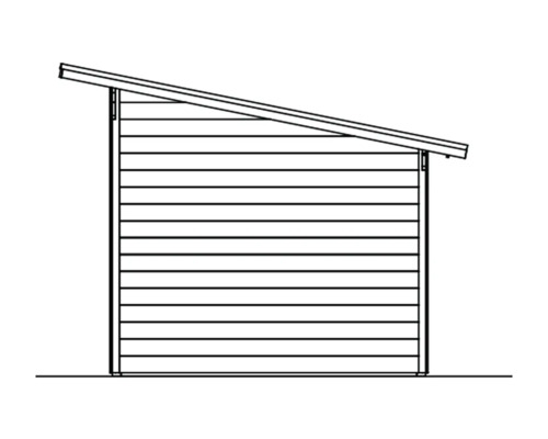 Abbildung eines Gartenhauses mit Pultdach