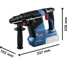 Bosch GBH 18V-24 C Akku-Bohrhammer mit Maßangaben