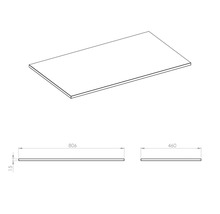 Waschtischplatte Jungborn 80,6x46x1,5 cm weiß matt