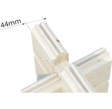 Gartenhaus Palmako Lea 19,4 m² Schiebetür Isolierglas inkl. Fußboden 578 x 451 cm braun