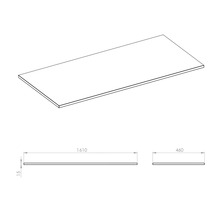 Waschtischplatte Jungborn 161x46 cm Fume