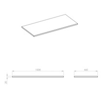 Waschtischplatte Jungborn 121x46 cm Terrazzo weiß