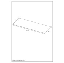 Waschtischplatte Jungborn 121x46 cm eiche