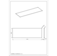 Waschtischplatte Jungborn 141x46 cm weiß