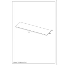 Waschtischplatte Jungborn 161x46 cm eiche