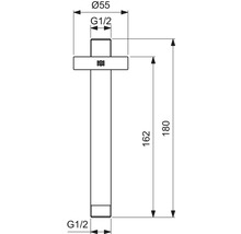 Deckenarm Ideal Standard Idealrain Atelier 1 Zoll magnetic grey B9446A5-thumb-4