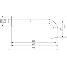 Wandarm Ideal Standard Idealrain Atelier B9445A5 40 cm 1/2" magnetic grey-thumb-6