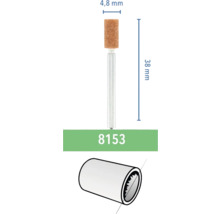 Schleifstift, 4,8 mm Durchmesser, 38 mm Länge