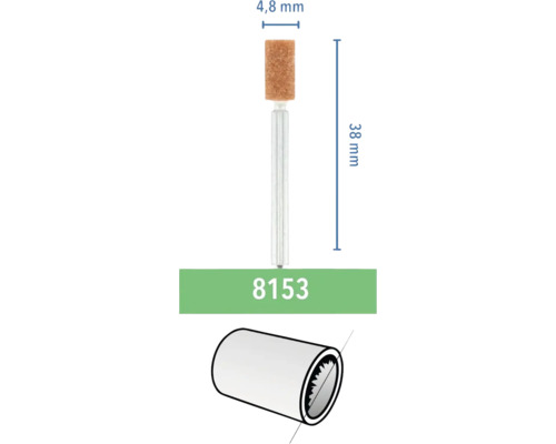 Schleifstift, 4,8 mm Durchmesser, 38 mm Länge