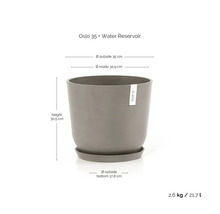 Oslo 35 Pflanzgefäß mit Wasserreservoir, Maße