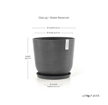 Oslo Pflanztopf mit Wasserreservoir, Durchmesser 45 cm