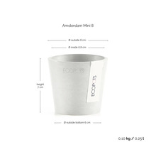 Ecopots Amsterdam Mini 8 Pflanzgefäß, Höhe 7 cm