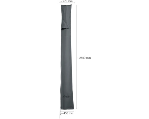 Schutzhülle für Heizstrahler mit den Maßen 270 mm mal 2500 mm mal 450 mm