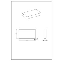 Technische Zeichnung einer rechteckigen Box mit den Maßen 806 mm Breite, 460 mm Höhe und 120 mm Tiefe.