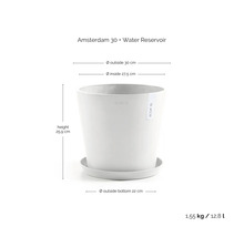 Amsterdam 30 Pflanztopf mit Wasserreservoir, Durchmesser 30 cm