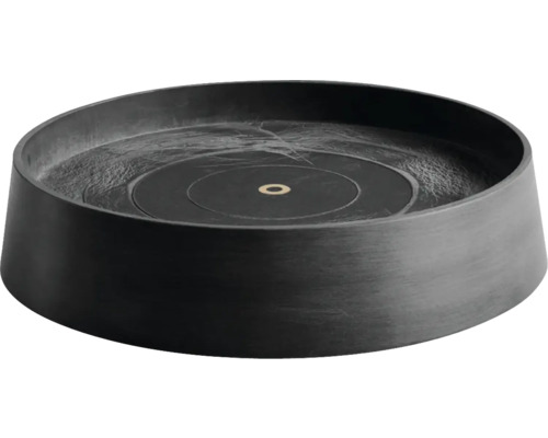 Schwarze Pflanzschale aus Kunststoff mit rundem Design