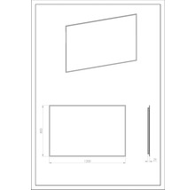 LED Rahmenspiegel Jungborn Square 120x80x3 cm gold