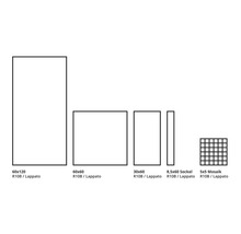 Verschiedene Fliesengrößen: 60x120, 60x60, 30x60, 8,5x60 Sockel, 5x5 Mosaik, R10B, Lappato