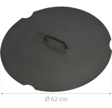 Abdeckung für Feuerschale mit einem Durchmesser von 62 Zentimetern und Griff