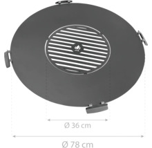 Feuerplattenaufsatz mit Grillrost und einem Durchmesser von 78 cm