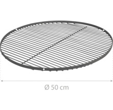 Runder Grillrost mit einem Durchmesser von 50 Zentimeter.