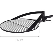 Schwenkgrill mit einem Durchmesser von 60 cm für den Außeneinsatz.