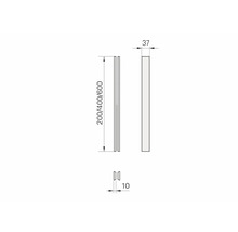 Pertura Griffleisten-Paar Kol 600 mm zum Kleben, Alumimium eloxiert