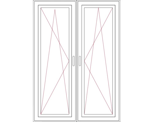 Doppelfenster mit Griff