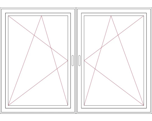 Illustration eines Doppelfensters