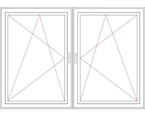 Doppelflügelfenster mit Glasleisten