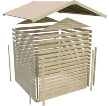 Bausatz für ein Holzgartenhaus mit Dach