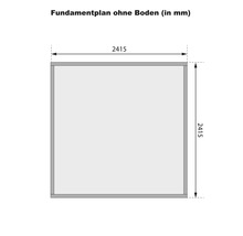 Fundamentplan ohne Boden mit Maßangaben 2415 mm